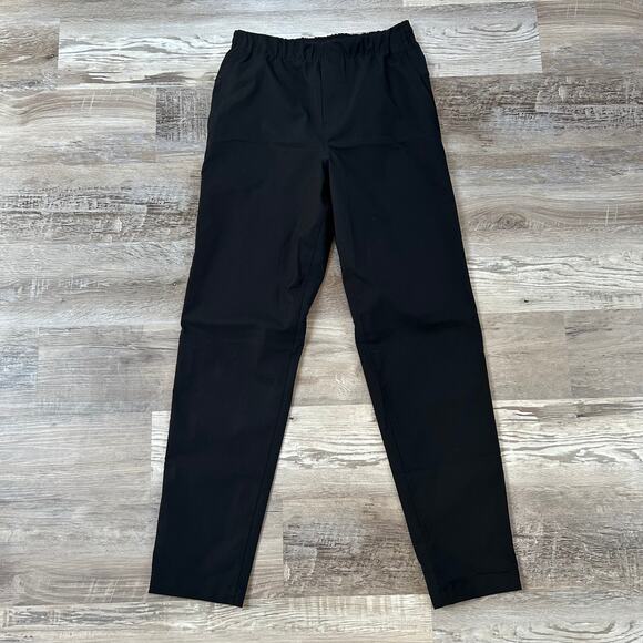 Lululemon Black Pull-On Jogger Pants XS Elastic Waist Tech Travel - Picture 1 of 8